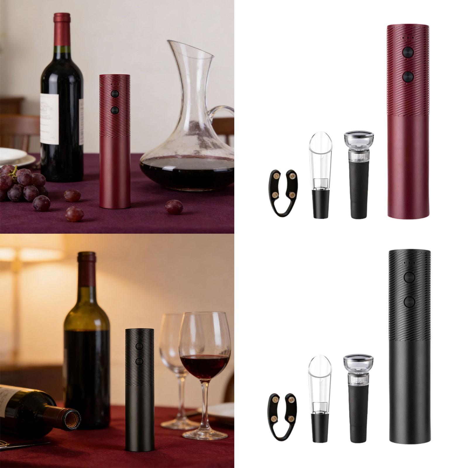 Wine Opener Electric - Ouvre-bouteille électrique portable et robuste, tire-bouchon,