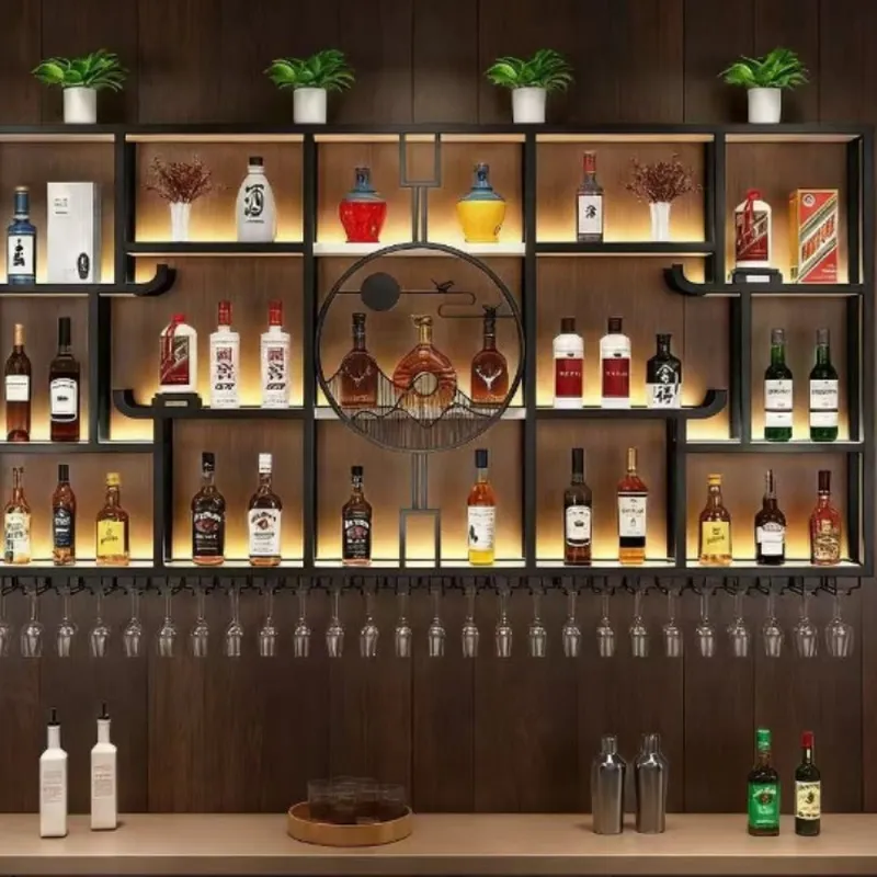 Wine & Beer Shop - Étagère à vin murale industrielle en