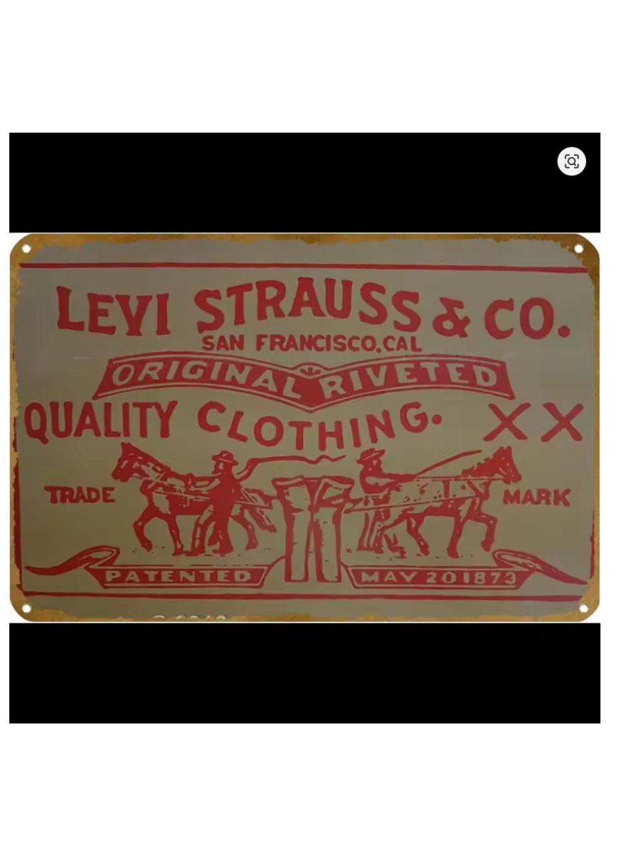 Wine Tag Label - Levi Strauss Co – affiche Vintage