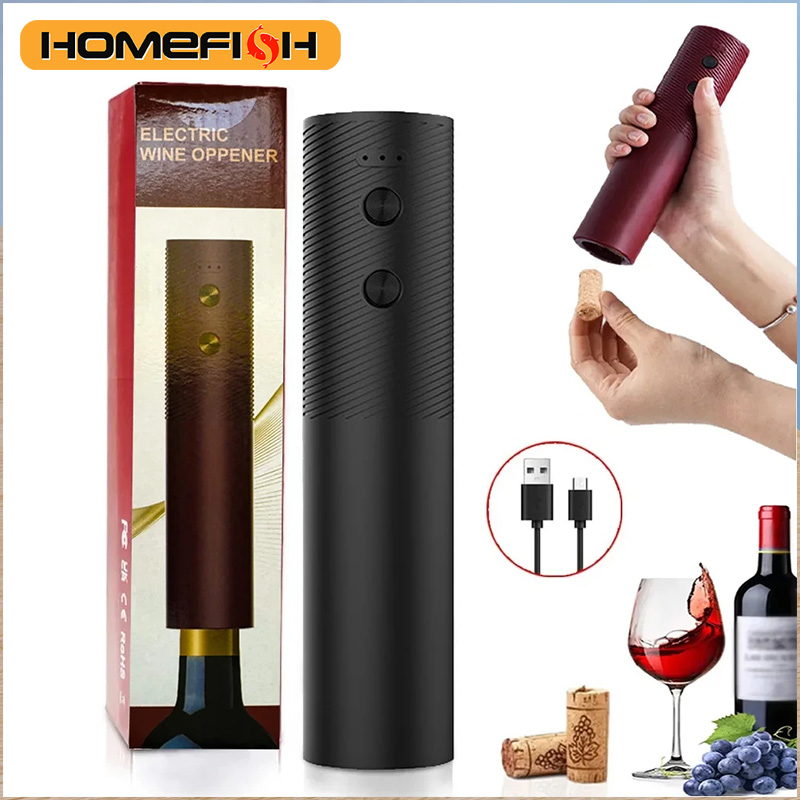 Wine Opener Electric - Ouvre-bouteille électrique HOMEFISH, tire-bouchon automatique pour