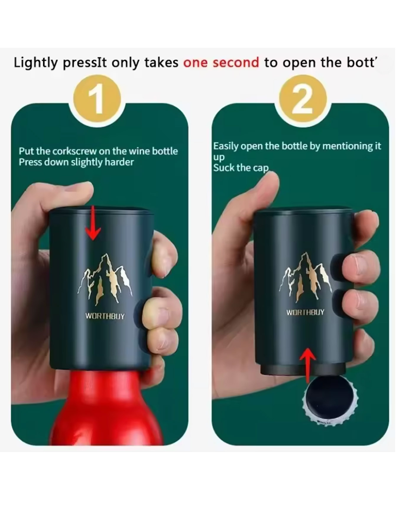 Wine Opener Electric - Ouvre-bouteille de bière automatique en acier