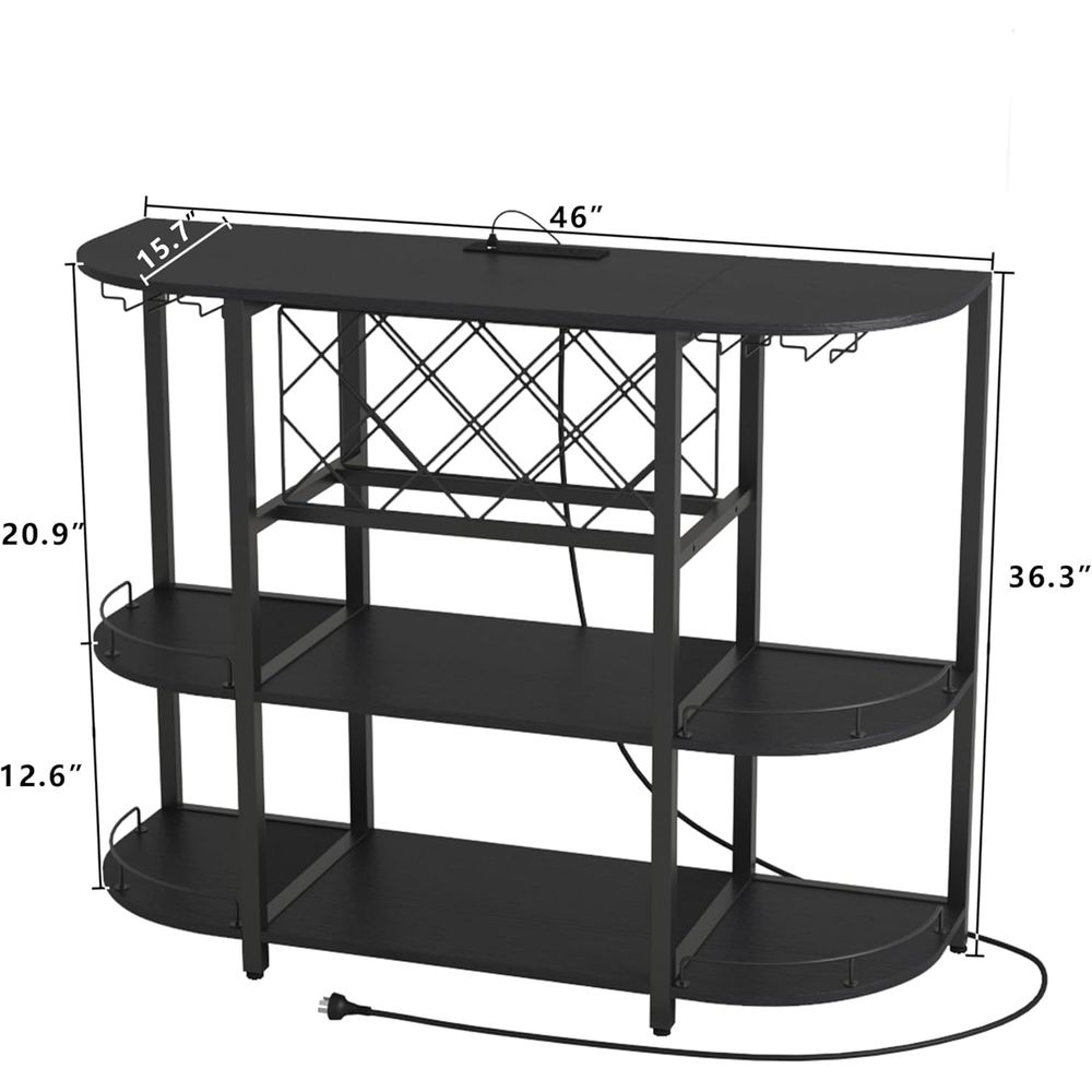 Table basse noire à 3 niveaux  - Wine & Beer Shop avis et prix