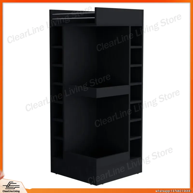 Meuble de bar d'angle noir ave - Wine Beer Rum avis et prix