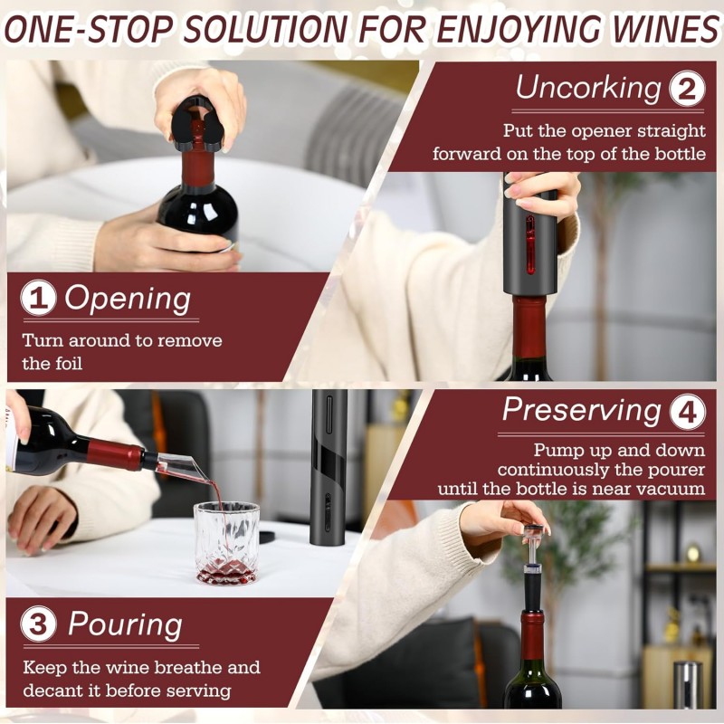 Tire-bouchon électrique automa - Wine Opener Electric avis et prix