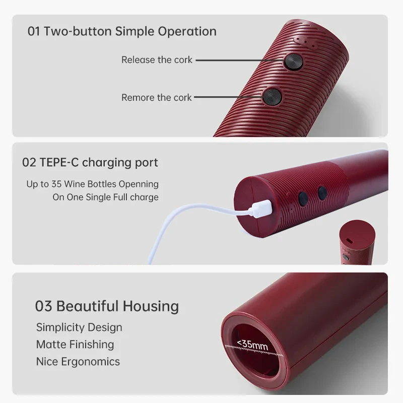 Ouvre-bouteille électrique HOM - Wine Opener Electric avis et prix