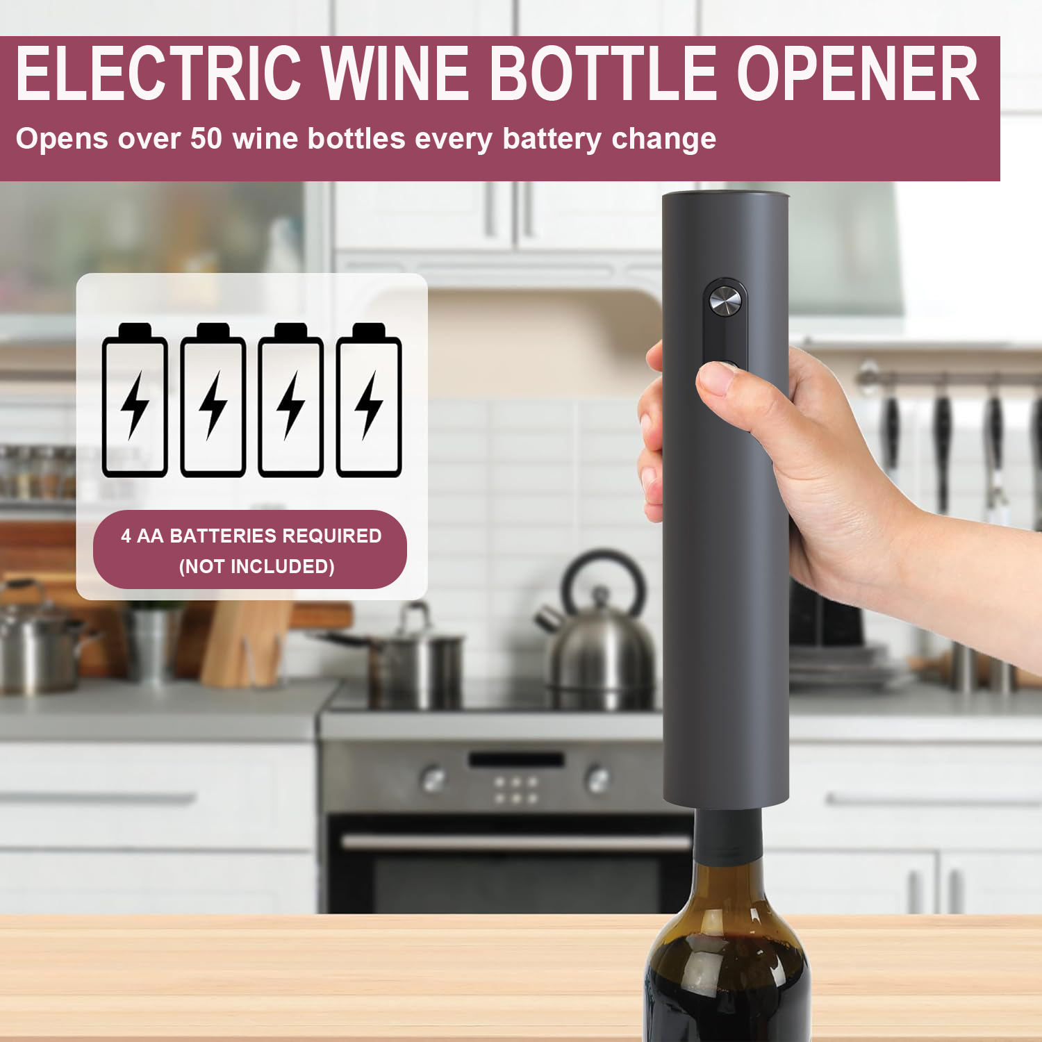 Ouvre-vin électrique, tire-bou - Wine Opener Electric avis et prix