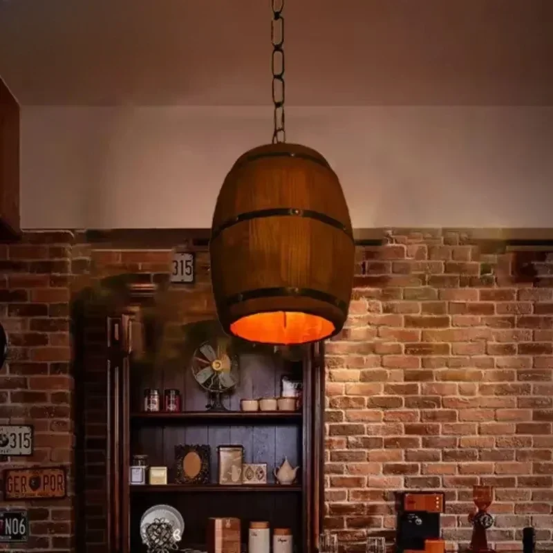 Lampe rustique vintage, lustre - Wine & Beer Shop avis et prix